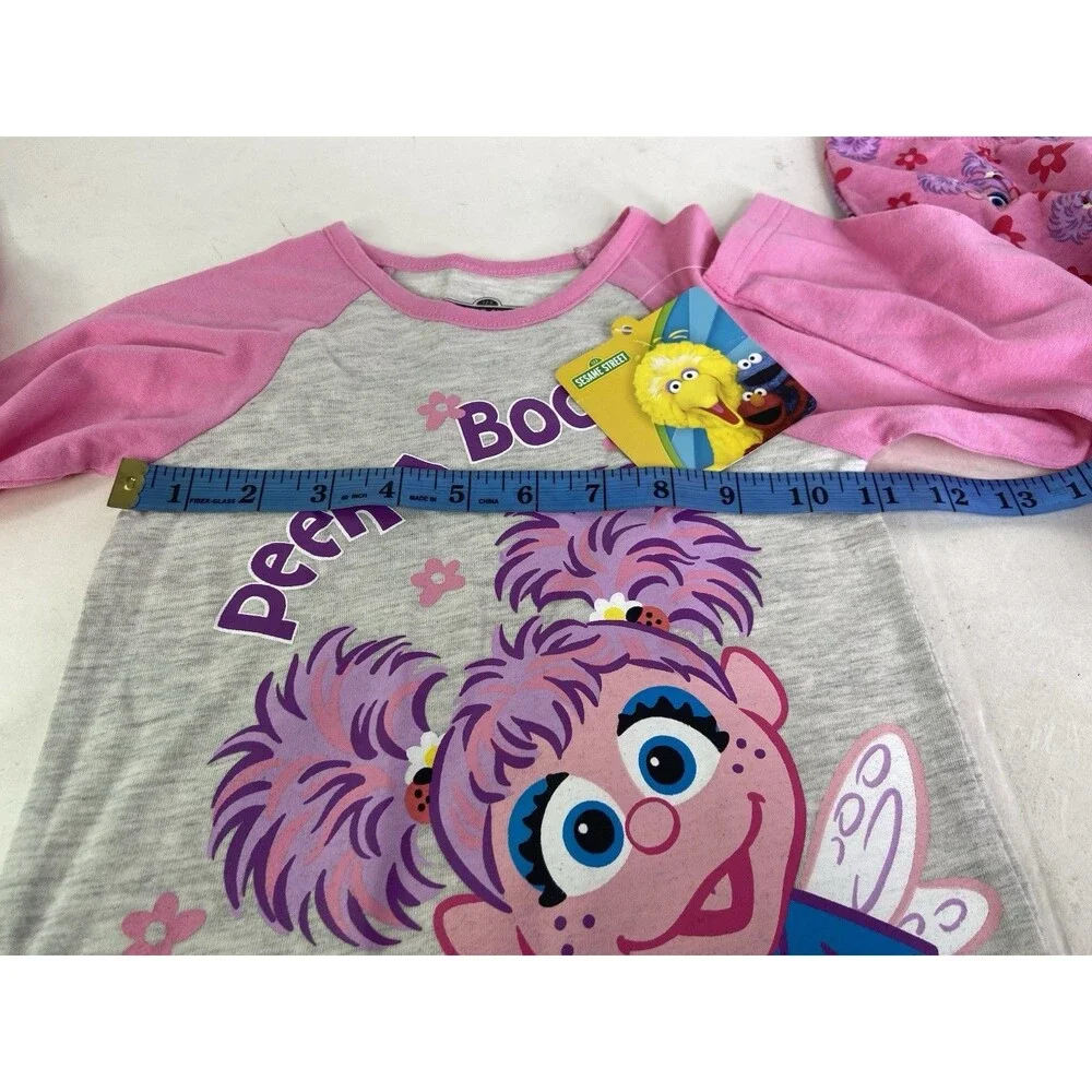 Sesame Street Abby Cadabby 2 Piece Long Sleeve Top Pants Outfit Set Girls 3T